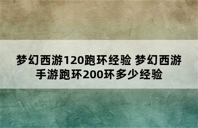 梦幻西游120跑环经验 梦幻西游手游跑环200环多少经验